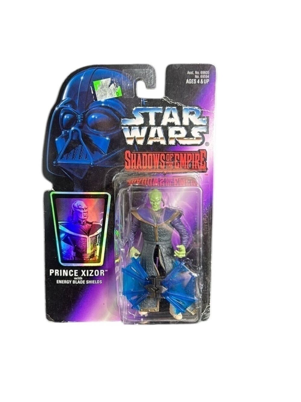 Vintage 1996 Star Wars Prince Xizor With Energy Blade Shields Action Figure